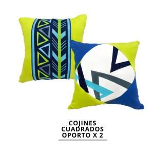 COJINES CUADRADOS OPORTO X2