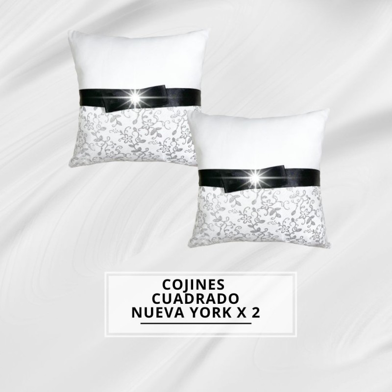 COJINES CUADRADO NUEVA YORK X2