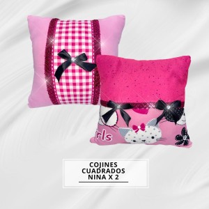COJINES CUADRADO NINA X2