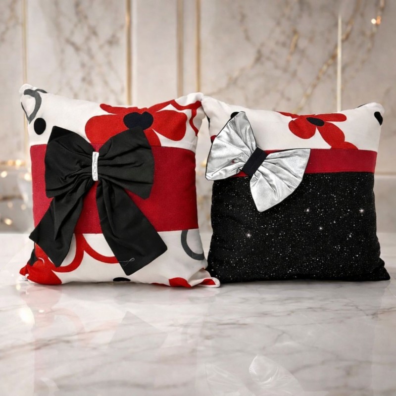 COJINES CUADRADO BRIGITTE  CARMIN X2