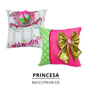 COJÍN CUADRADO PRINCESA  X2