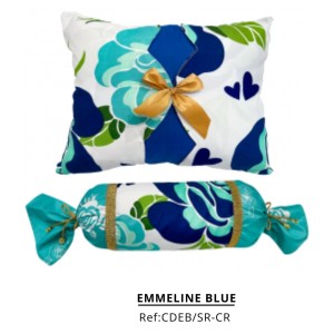 COJÍN DÚO EMMELINE BLUE X2