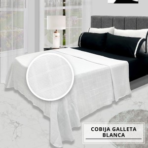 COBIJA GALLETA BLANCA