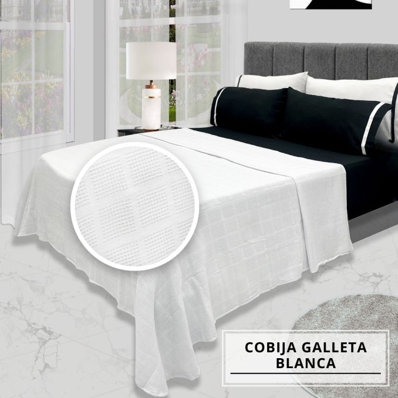 COBIJA GALLETA BLANCA